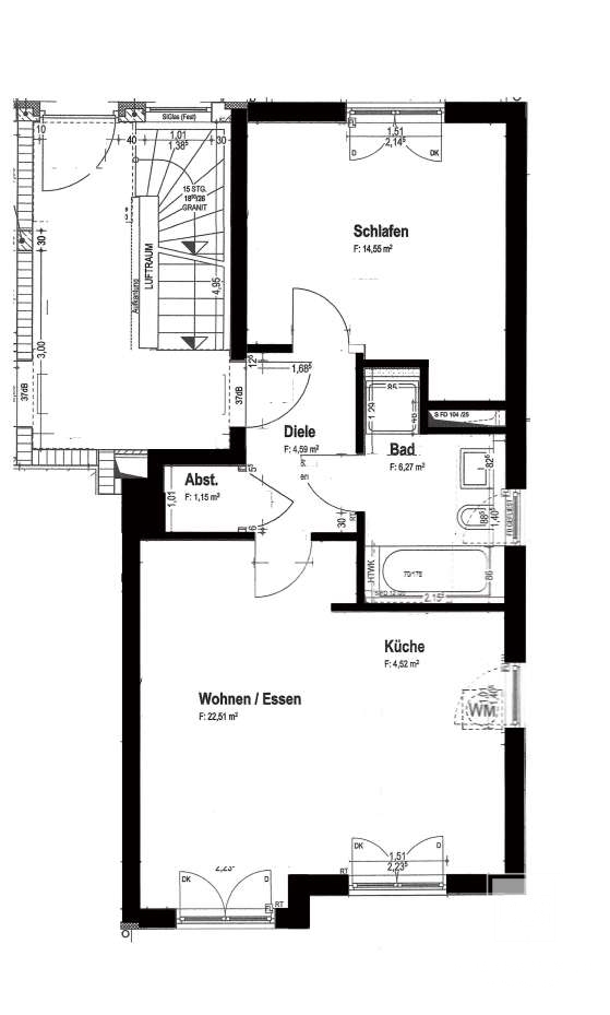 Grundriss Kopie Erdgeschosswohnung M�nchen