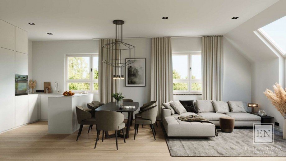 Haus C_1.OG_WHG 13_Wohnzimmer Etagenwohnung M�nchen