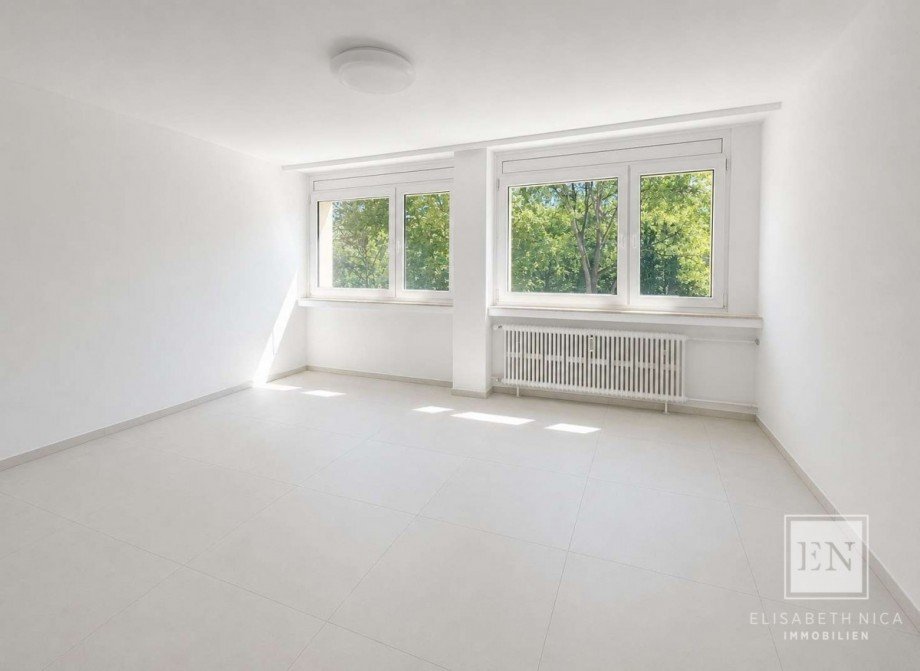 Schlafzimmer - Virtuelles Home Staging mittels KI Etagenwohnung M�nchen