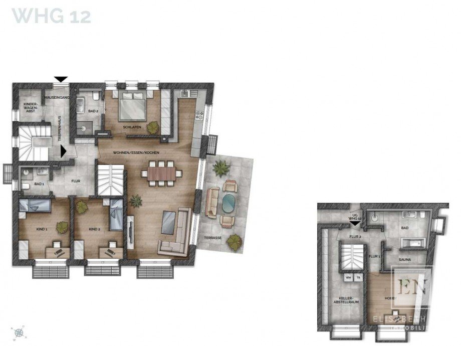 Whg 12 EG u UG Erdgeschosswohnung M�nchen