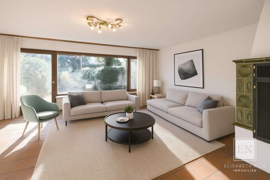 M�blierungsvorschlag Wohnzimmer Reihenhaus M�nchen